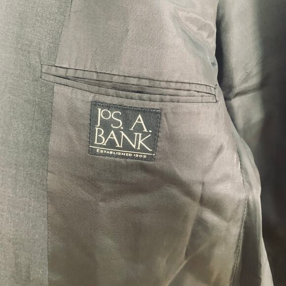 Jos A Bank Sz 44L/36R Men's 2-Piece Suit w/ Sport Coat Blazer Jacket Gray Black - Picture 13 of 15